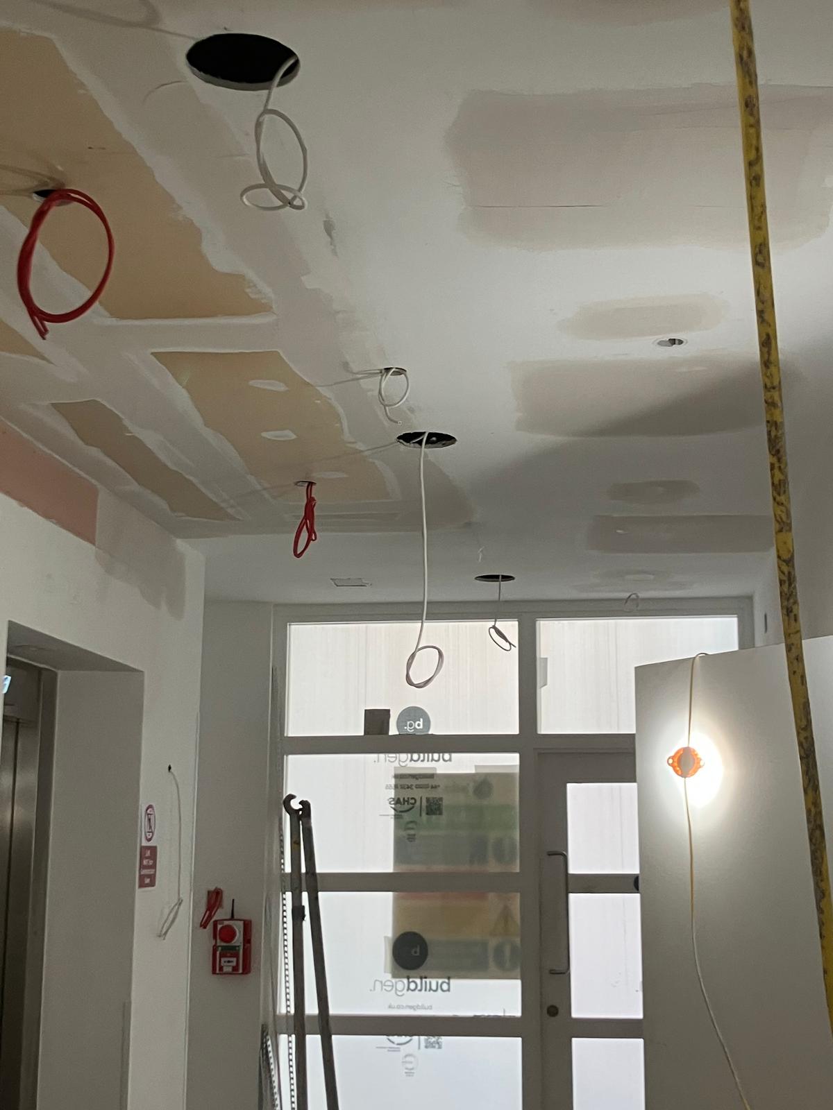 Second fix electrical and ceiling works